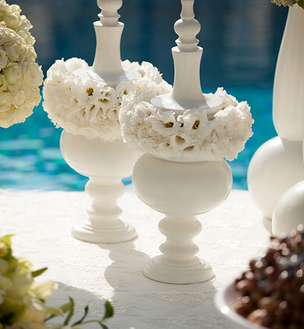 White Flower Table Arrangement