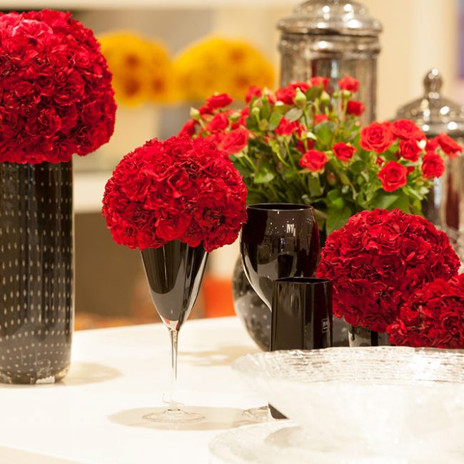 Red Flower Centerpieces Table Decoration