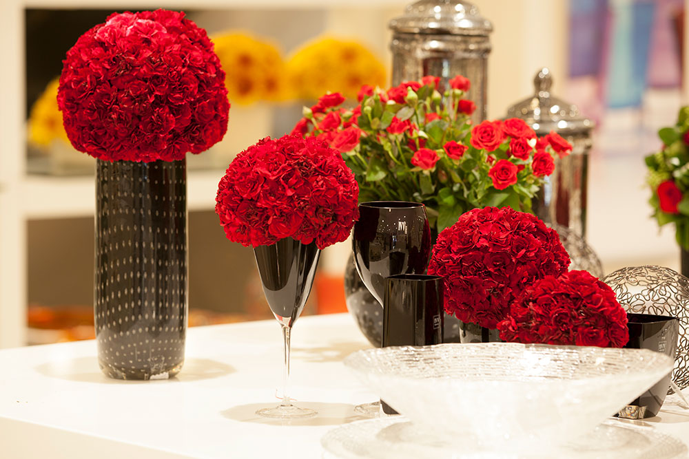 Red Flower Centerpieces Table Decoration