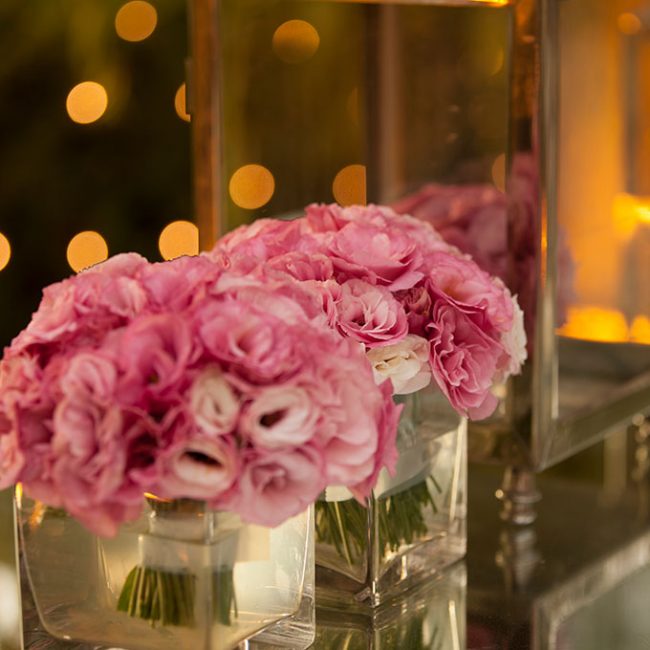 Pink Flowers in a Glass Vase