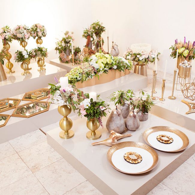 Table Decoration with Flower Bouquets