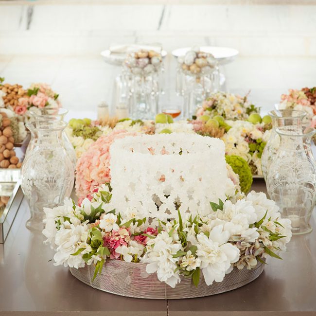 Flower Arrangement with Glass Vases