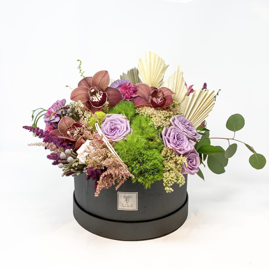 Cardboard Flower Box Arrangement - Tila Flower Shop Vancouver